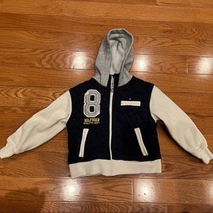 Tommy Hilfiger Boys Toddler Alcide Hooded Varsity Jacket size 4 4T